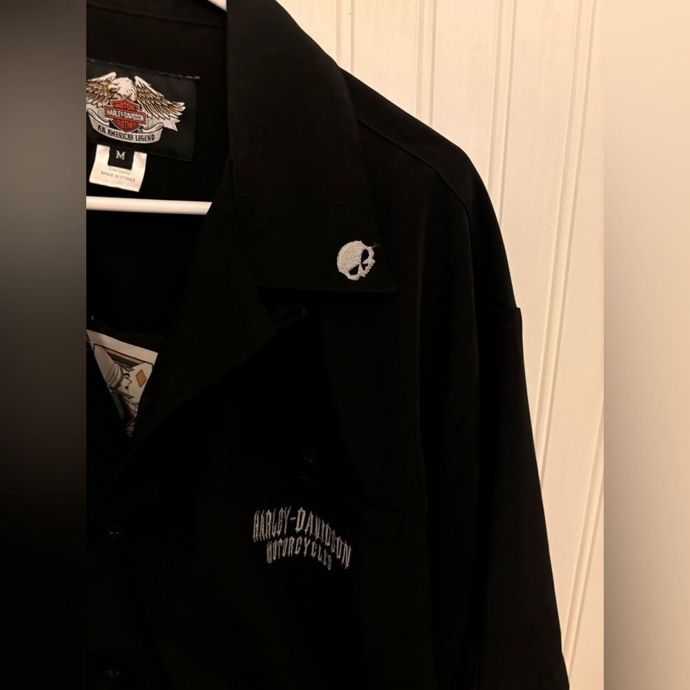 Harley-Davidson Black Casual Button Down Shirt - Picture 3 of 4